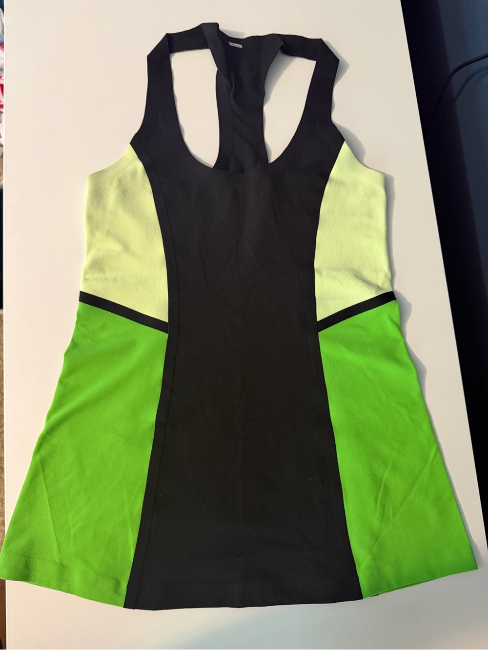 lululemon athletica Black, Lime & Neon Yellow Racerback Tank